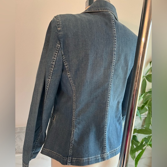 J Jill Long Sleeves Blue Denim Jacket Sz XS/S - Picture 8 of 10